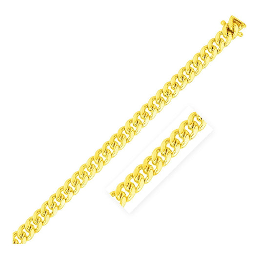 10k Yellow Gold Classic Miami Cuban Solid Bracelet (7.10 mm) — at YumNums Candy