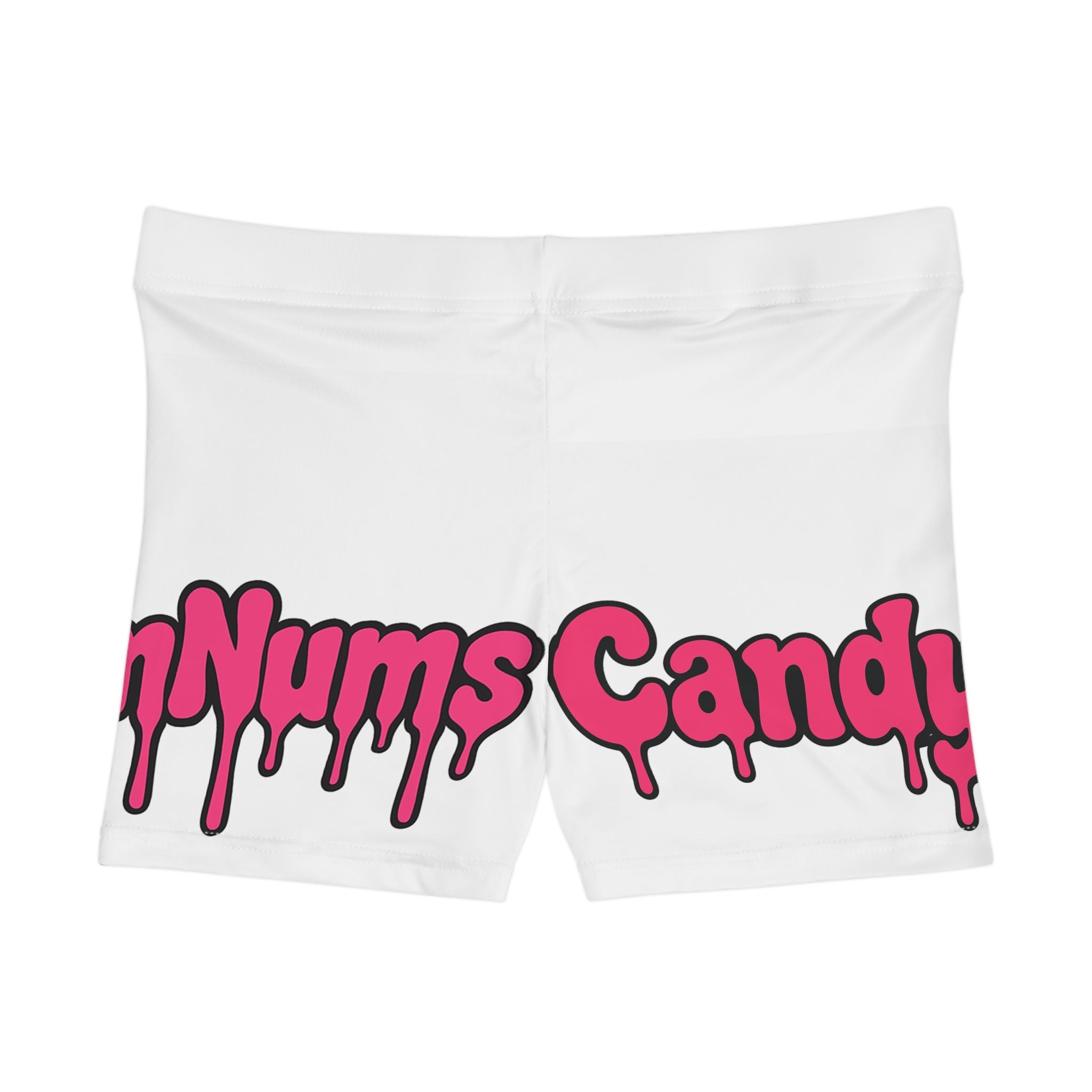 Women's Shorts — 'Yum Nums Candy' Pink Drip Logo Swim/Workout