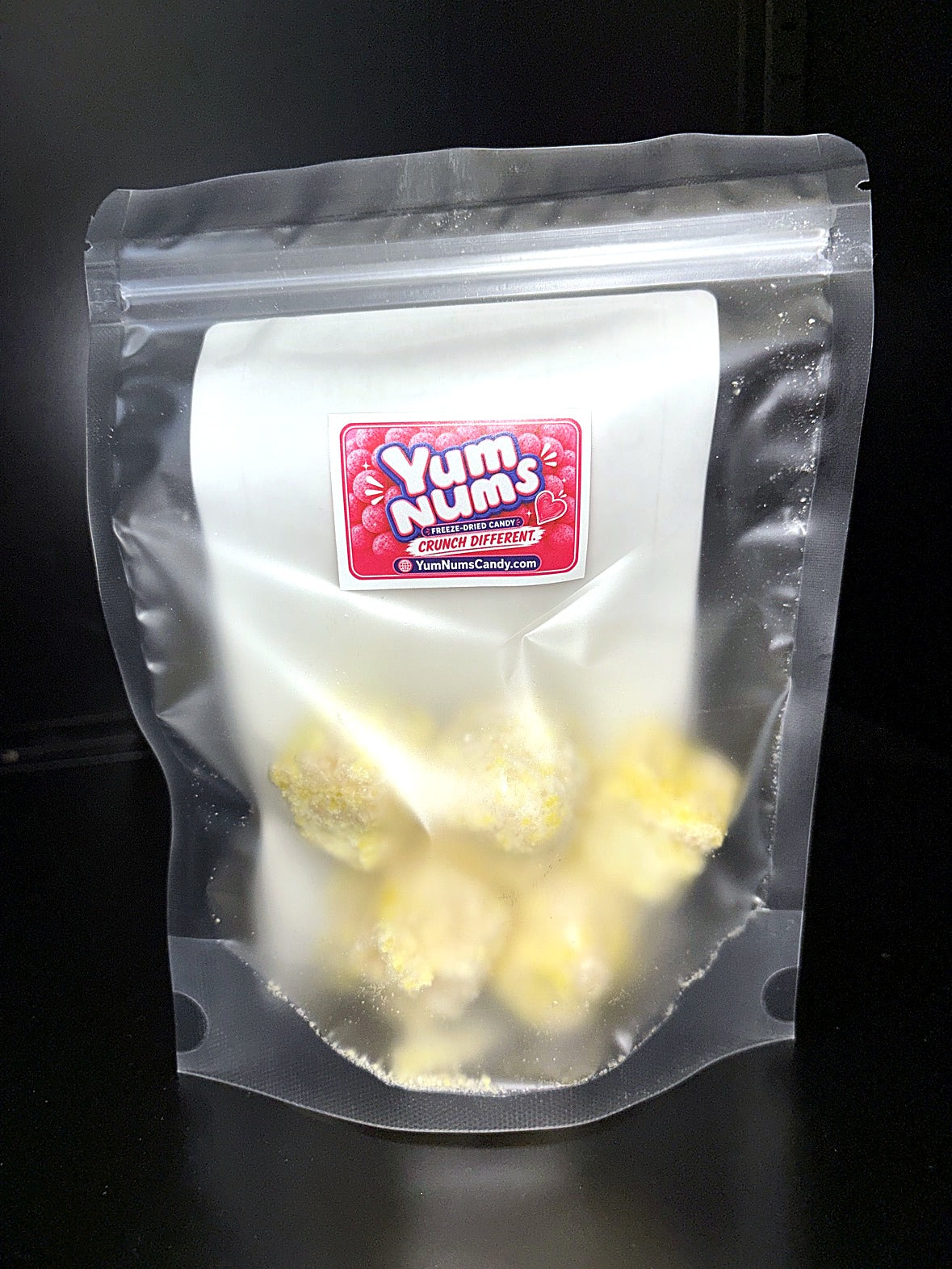Lemon Sour Bop Bops freeze-dried candy pouch - front