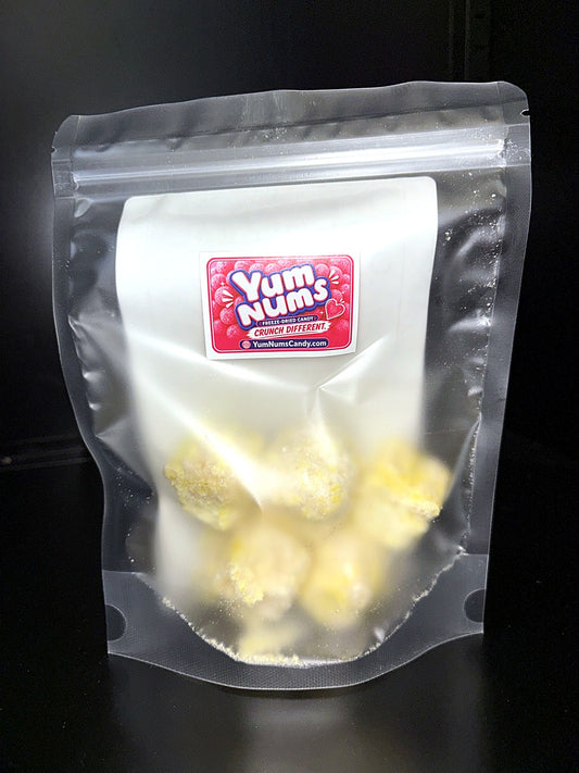 Lemon Sour Bop Bops freeze-dried candy pouch - front